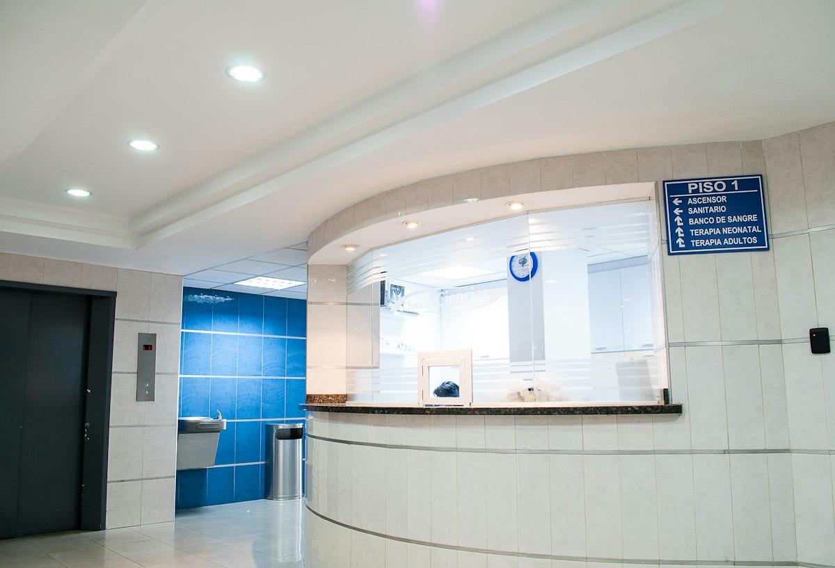 Clean medical reception area